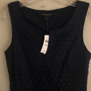 Banana Republic New Navy Eyelet  Dress 2P # 761